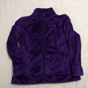 Free Country fuzzy fleece purple full zip jacket